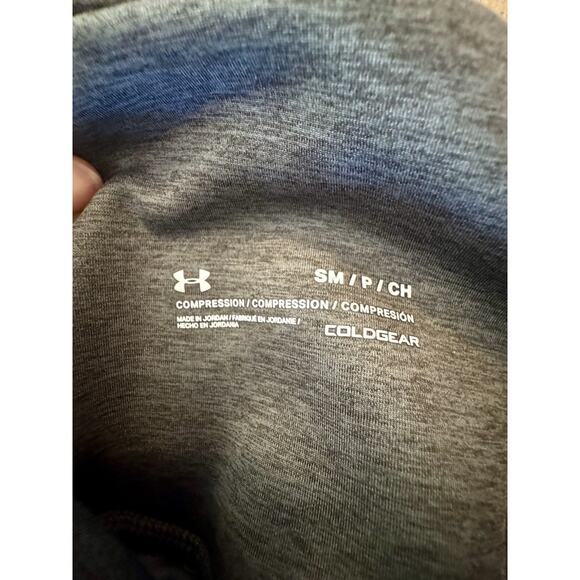 Under Armour Women's ColdGear Leggings In A Dark Grey Heathered Color Small - Picture 4 of 5